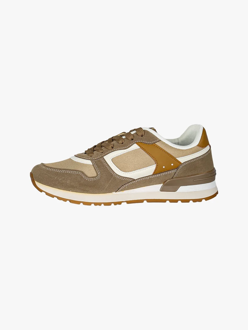 Sneakers stringate da uomo - marrone