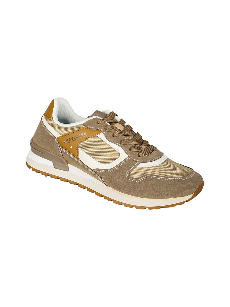 Sneakers stringate da uomo - marrone