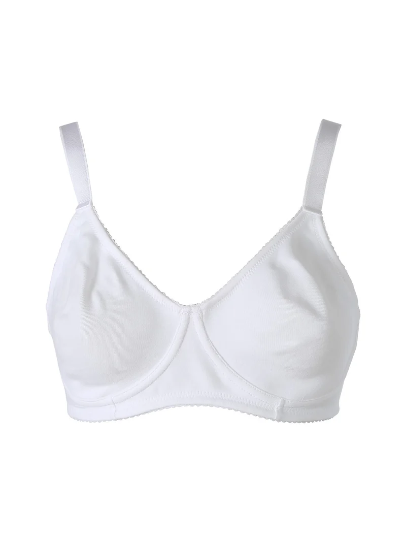 Reggiseno bielastico in cotone senza ferretto COPPA B - bianco