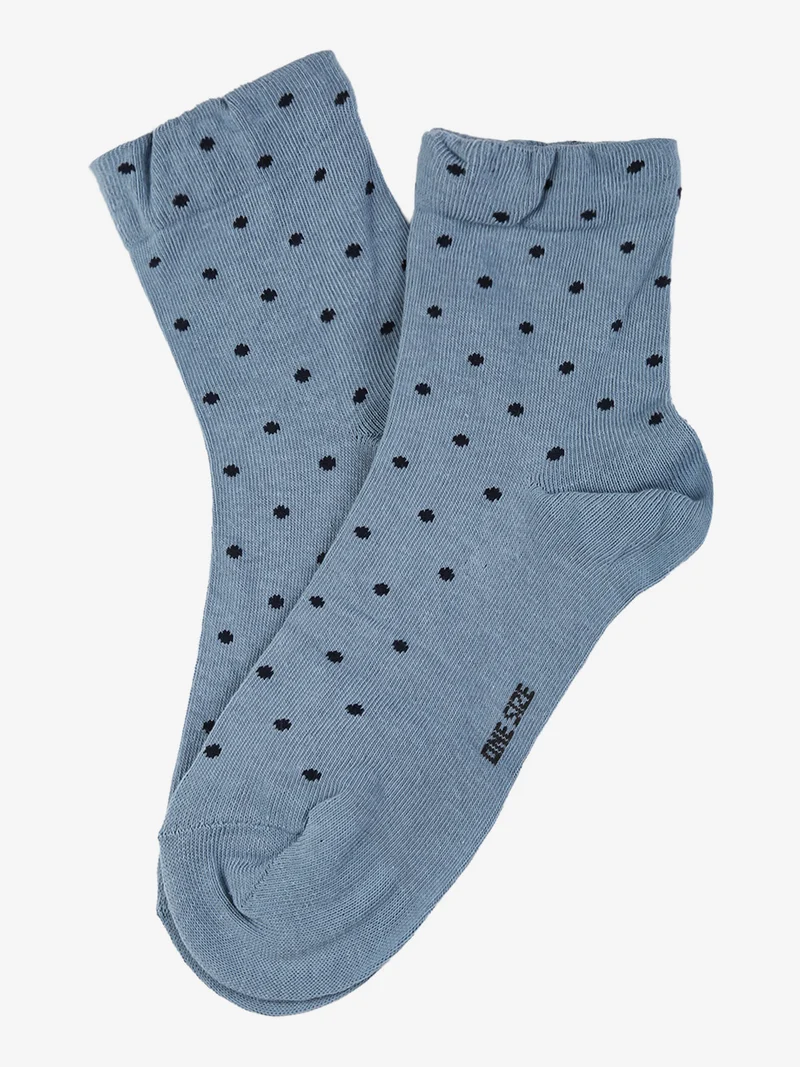 Calze corte da donna a pois - azzurro