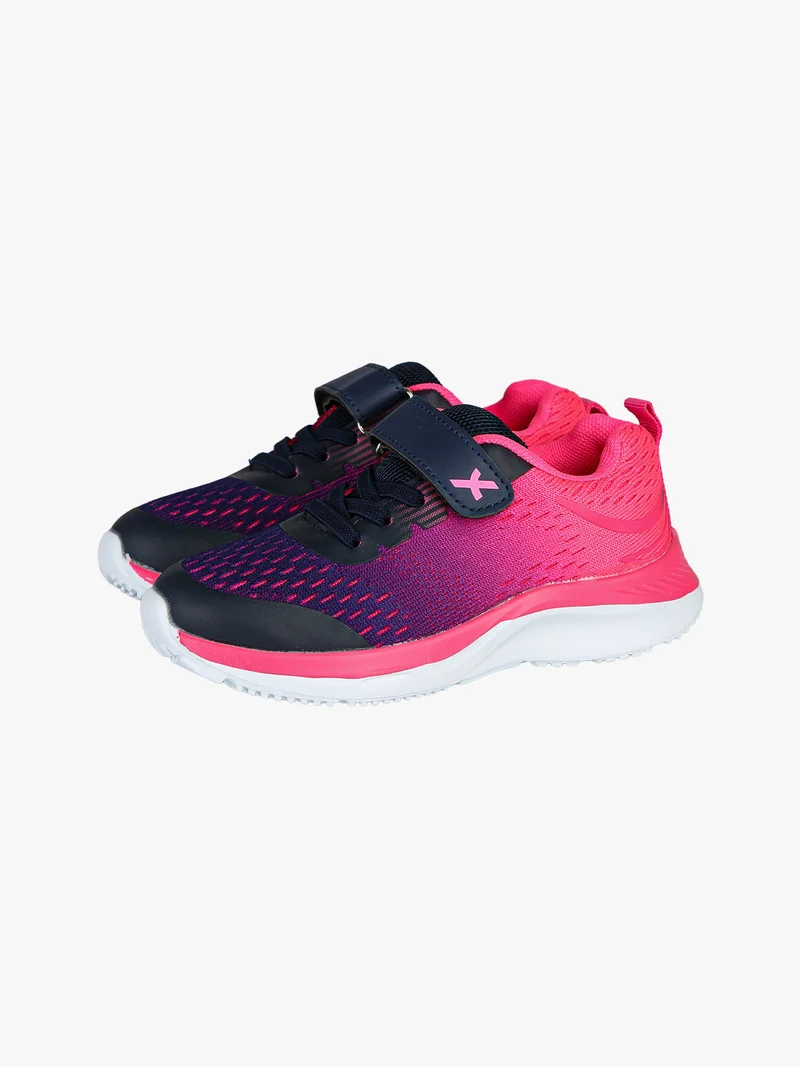 Sneakers sportive da bambina con strappo - fucsia