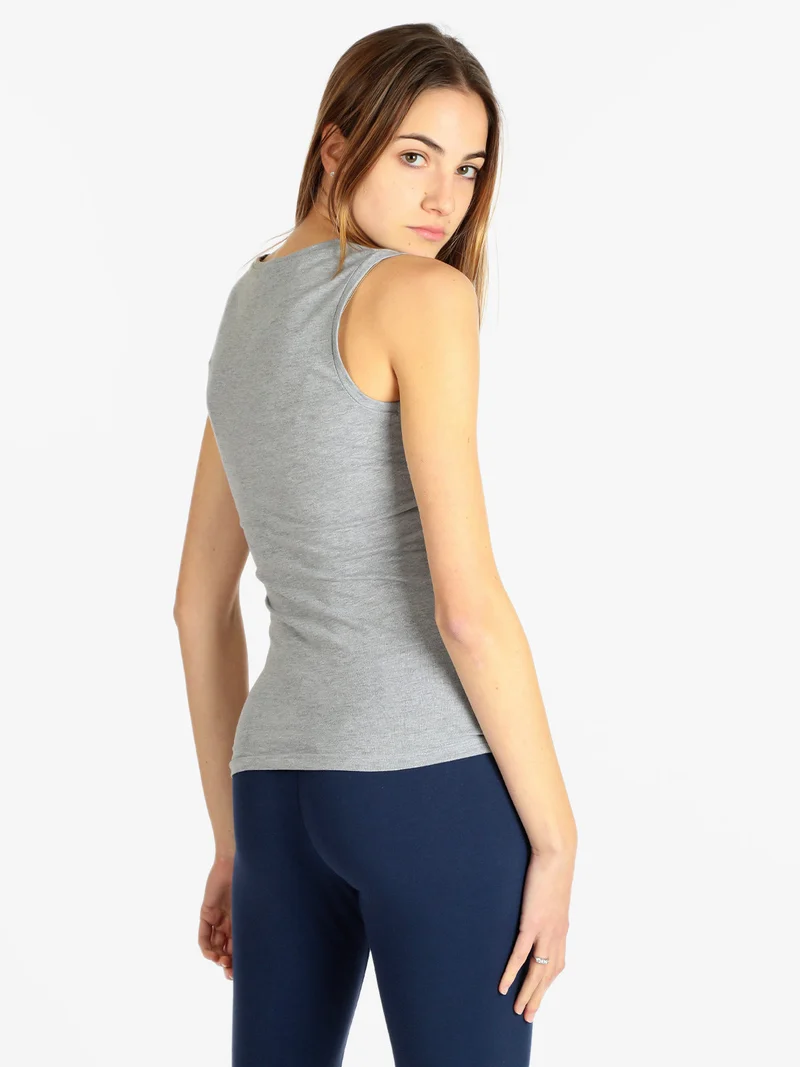 Canotta donna in cotone - grigio