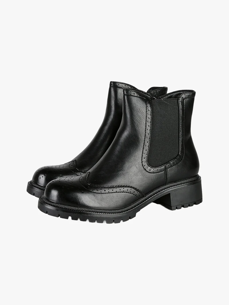 Stivaletti chelsea donna con zip - nero