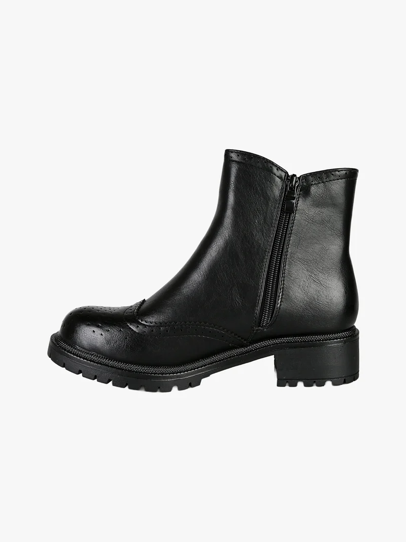 Stivaletti chelsea donna con zip - nero