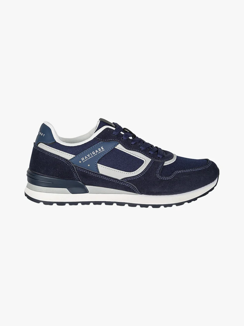 Sneakers stringate da uomo - blu scuro