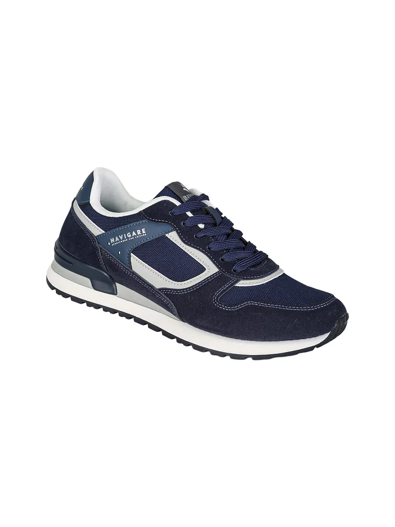 Sneakers stringate da uomo - blu scuro
