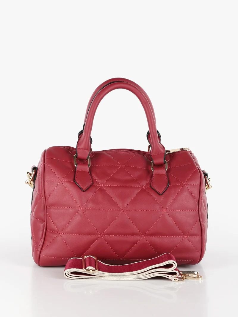 Borsa a bauletto donna con catena - rosso