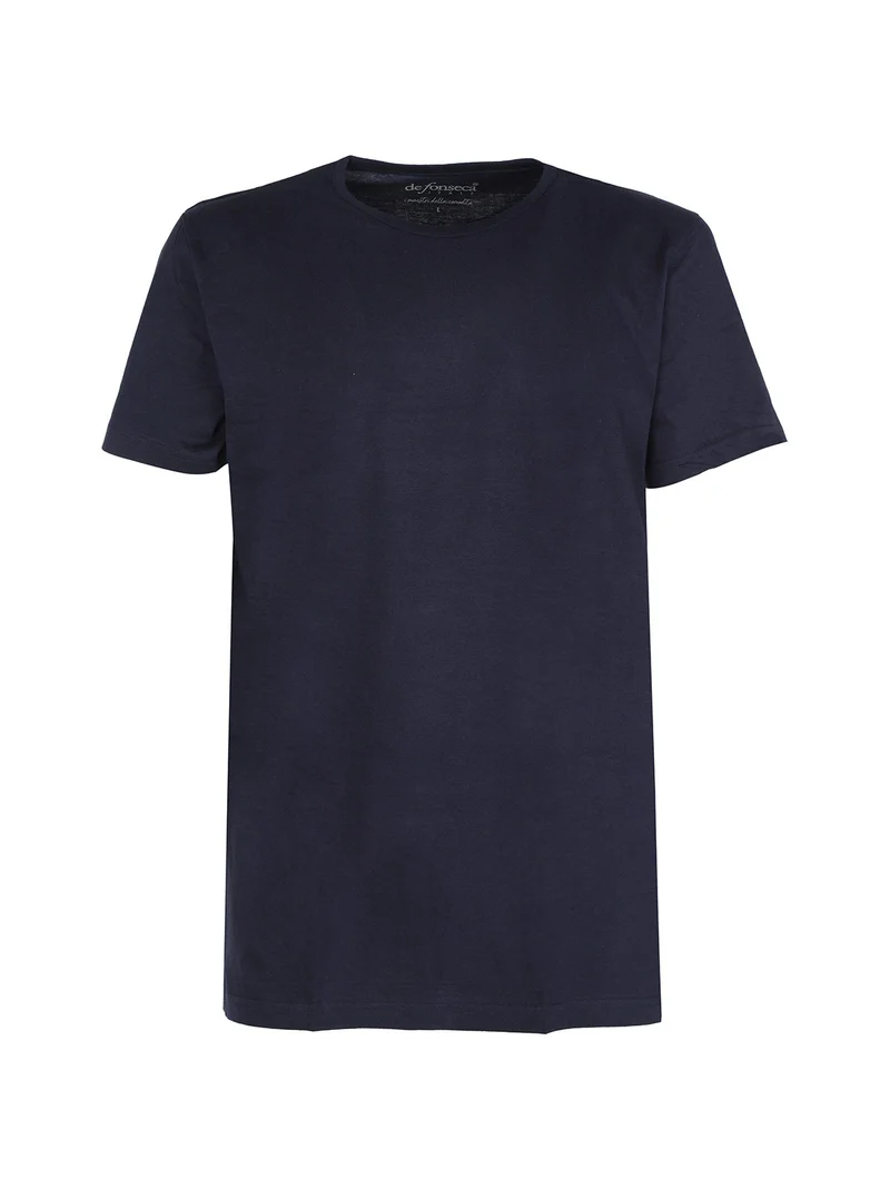 T-shirt intima girocollo da uomo in cotone - blu scuro
