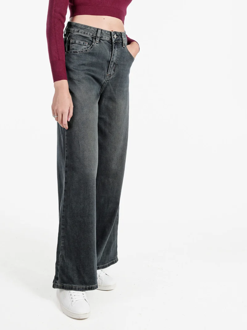 Jeans donna wide leg a vita alta - jeans