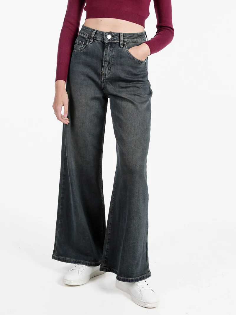 Jeans donna wide leg a vita alta - jeans