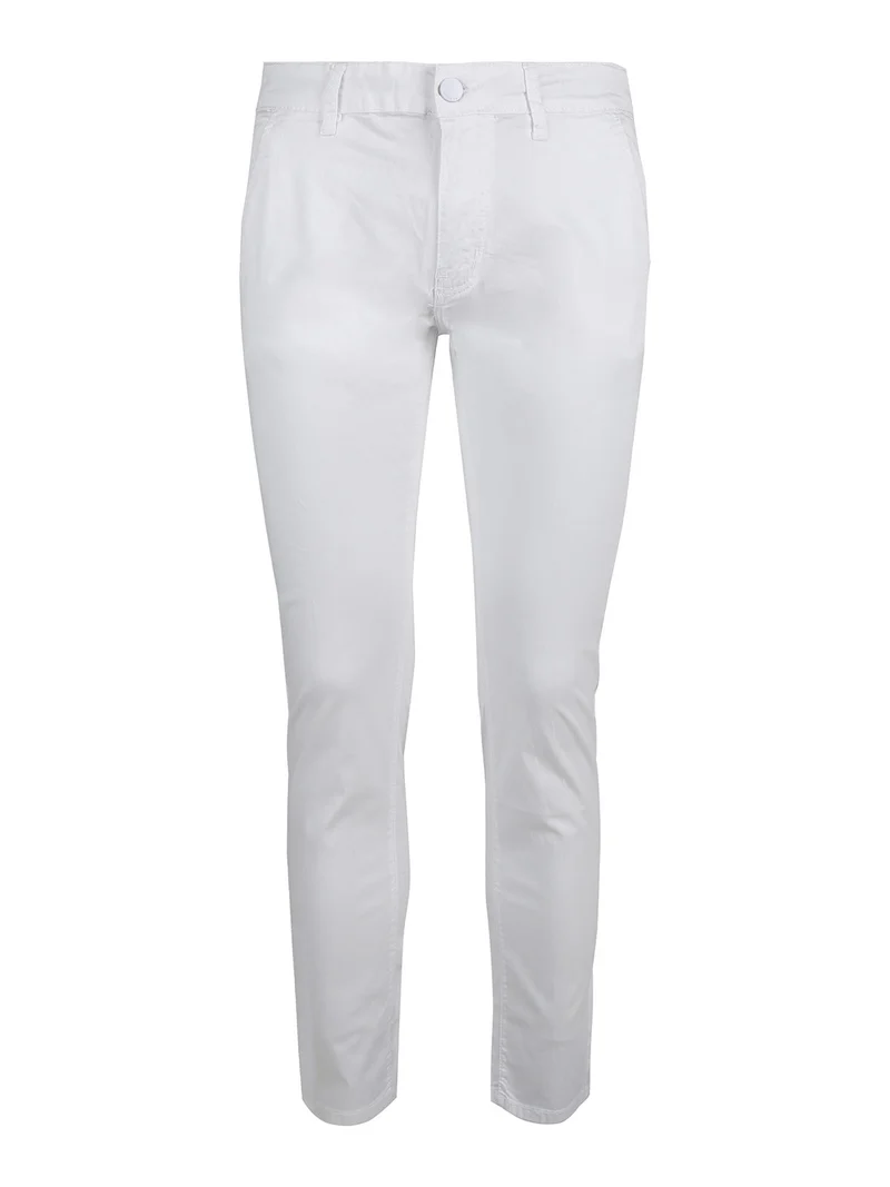 Pantaloni casual da uomo in cotone - bianco