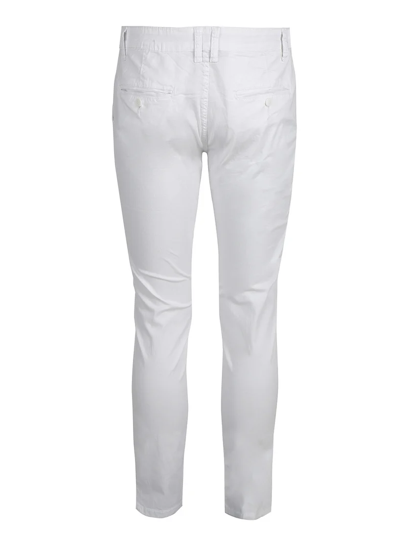 Pantaloni casual da uomo in cotone - bianco