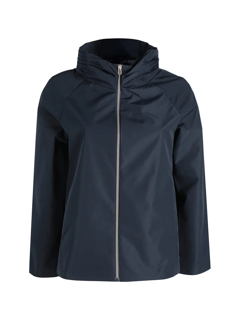 Giacca a vento da donna con zip - blu scuro