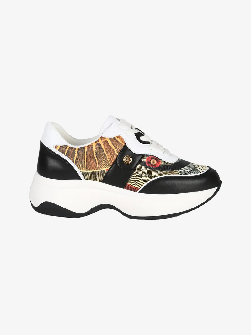 Sneakers da donna con stampe - nero