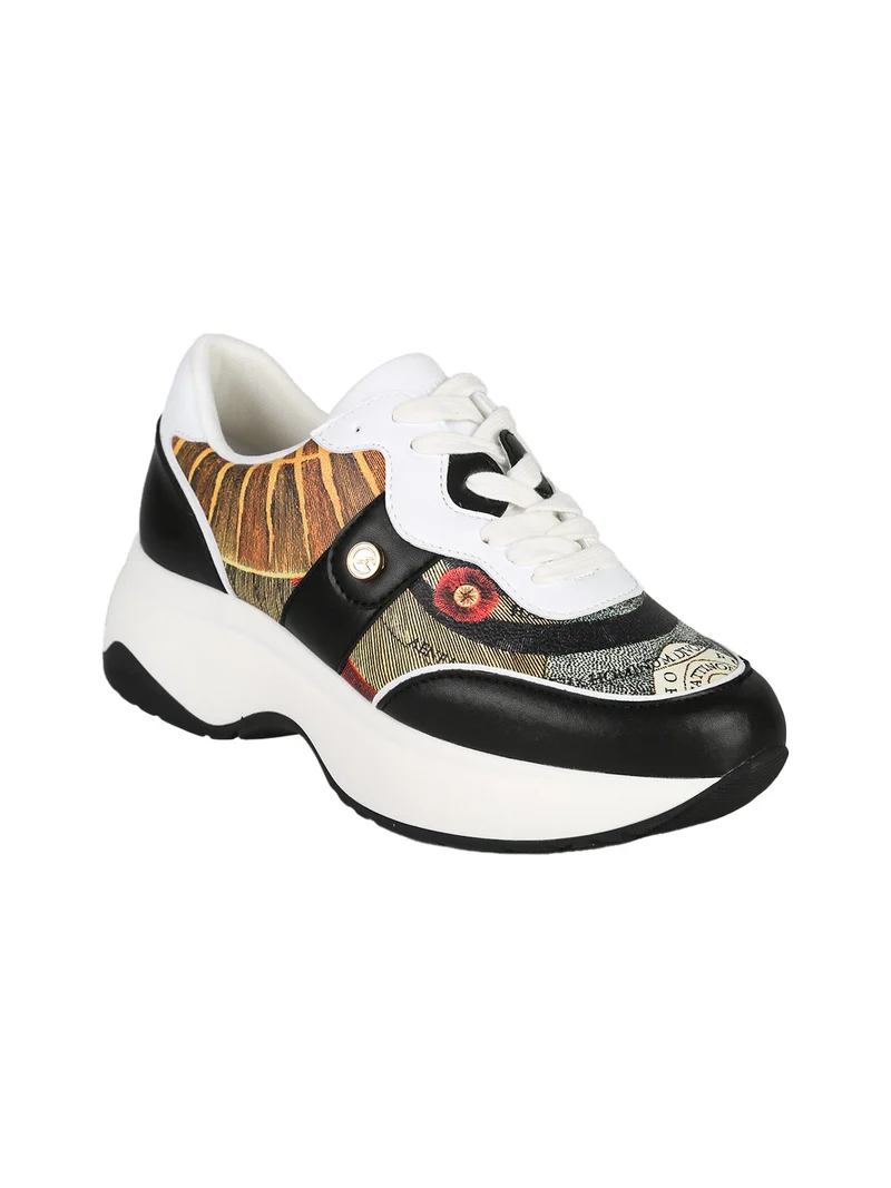 Sneakers da donna con stampe - nero