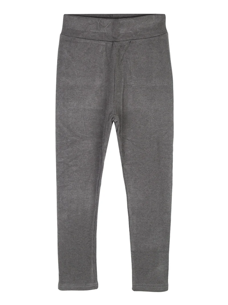 Leggings da bambina in tessuto caldo - grigio