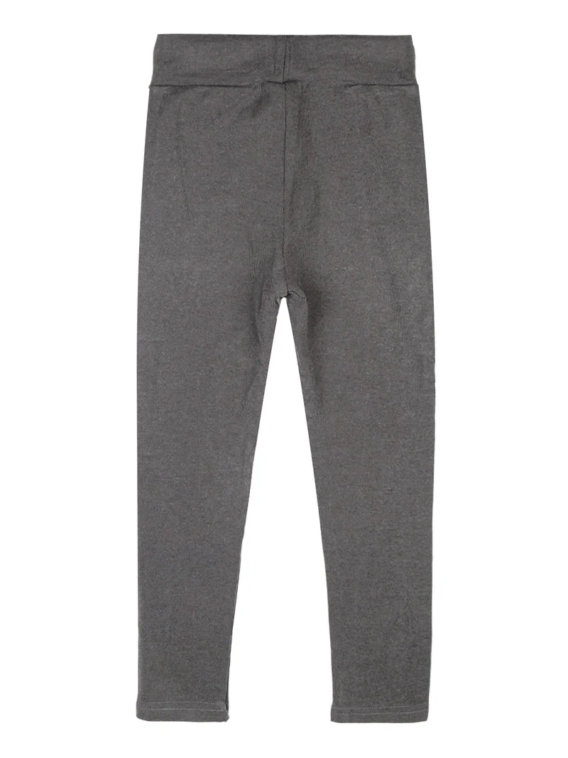 Leggings da bambina in tessuto caldo - grigio