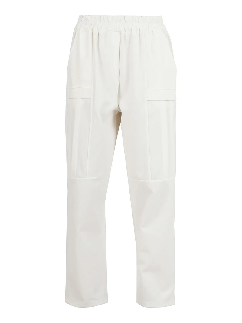 Pantaloni jogger da donna a gamba larga - bianco