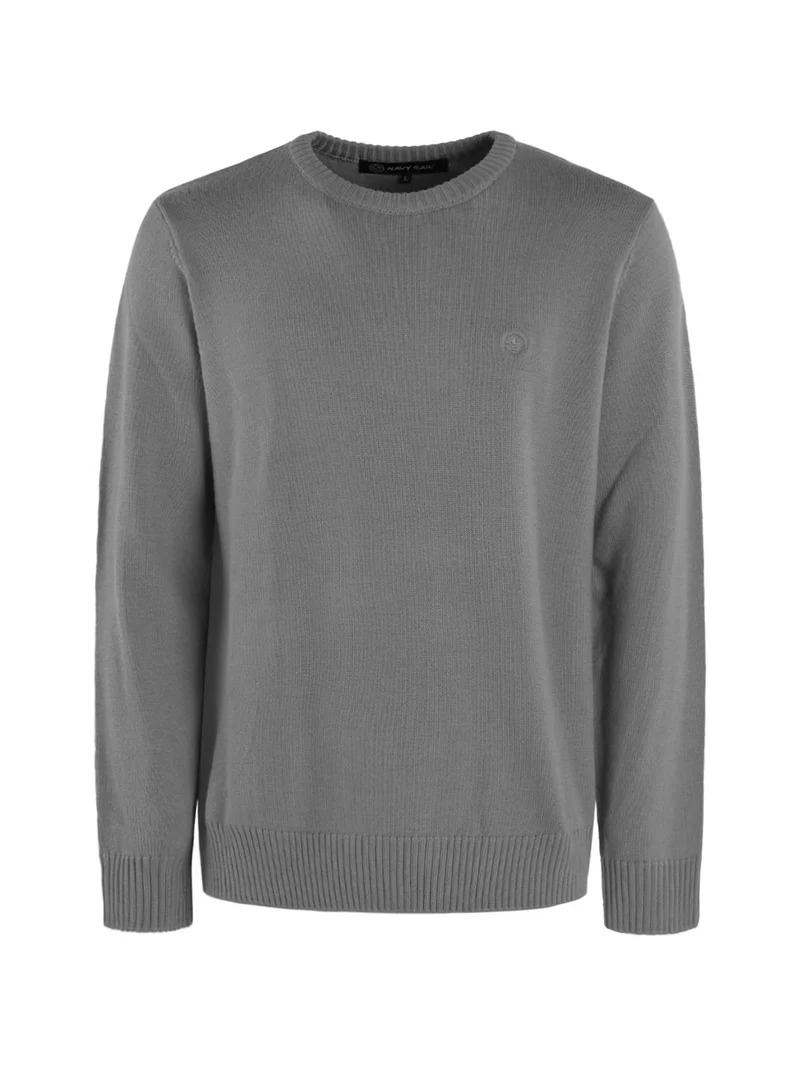 Maglione girocollo da uomo misto lana - grigio chiaro