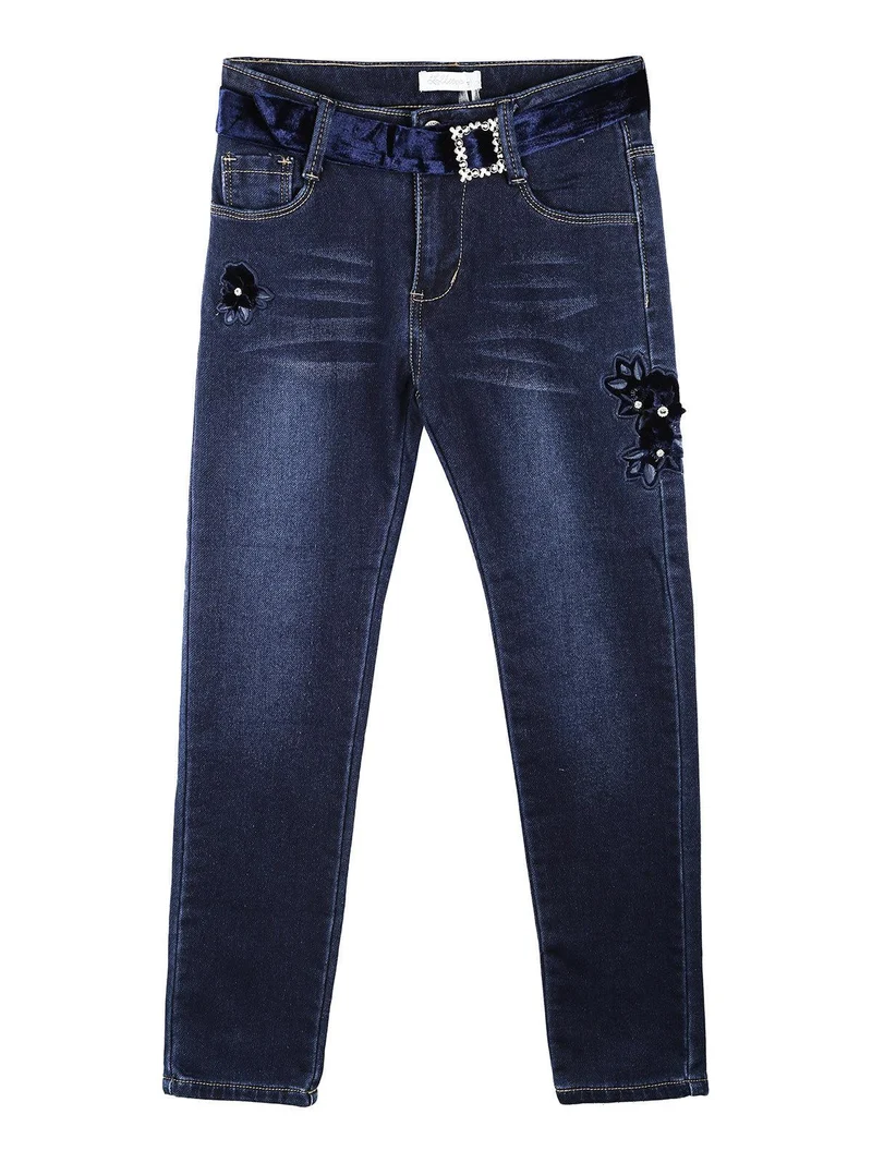 Jeans bambina con cintura - jeans