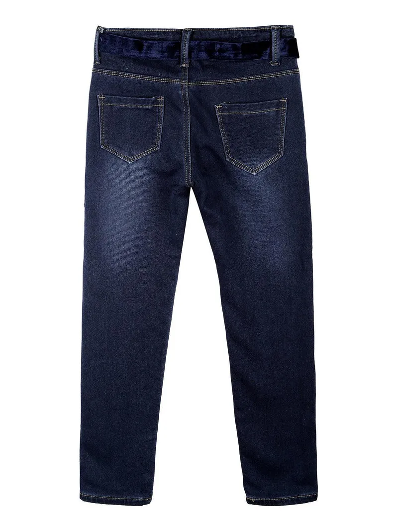Jeans bambina con cintura - jeans