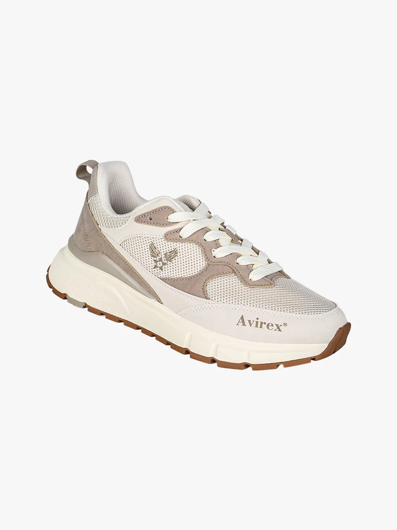 Sneakers stringate da uomo - beige