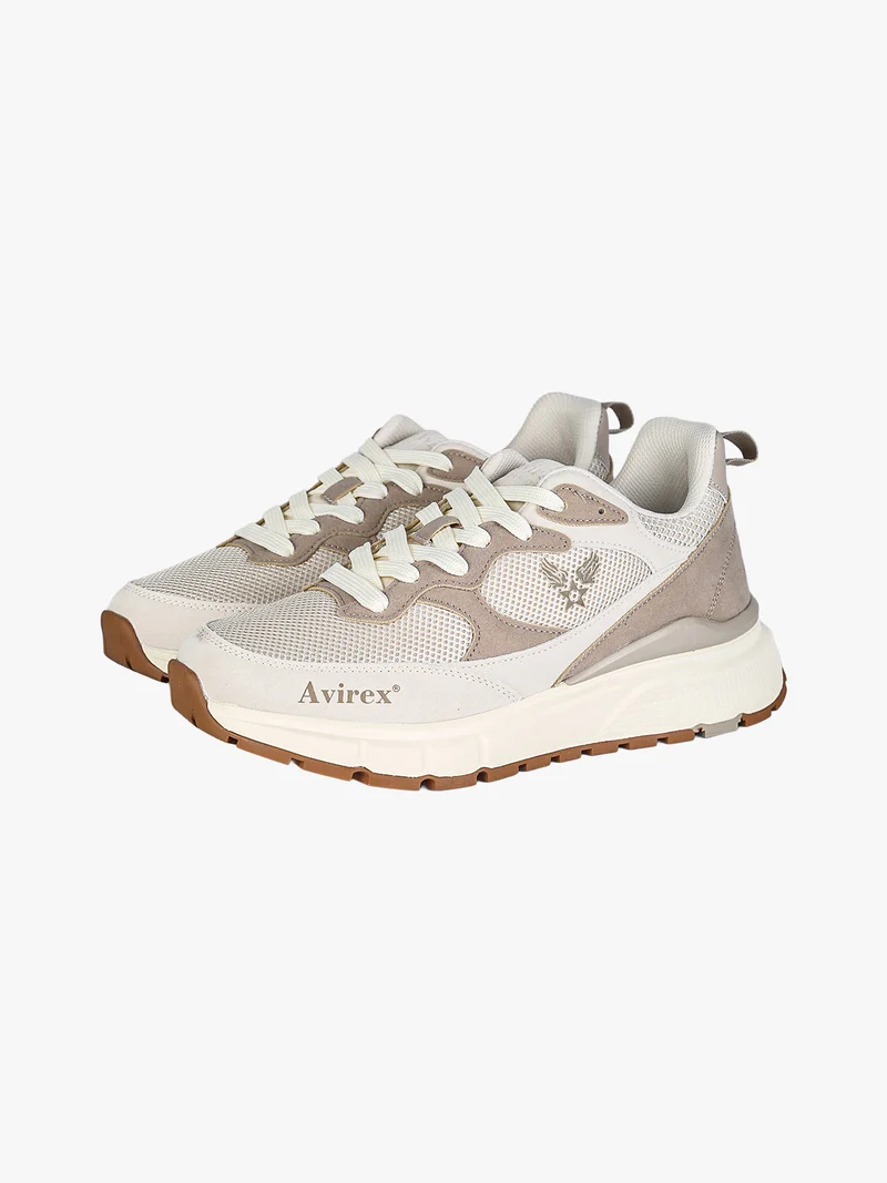 Sneakers stringate da uomo - beige