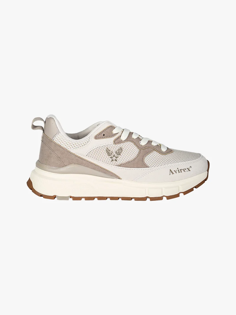 Sneakers stringate da uomo - beige