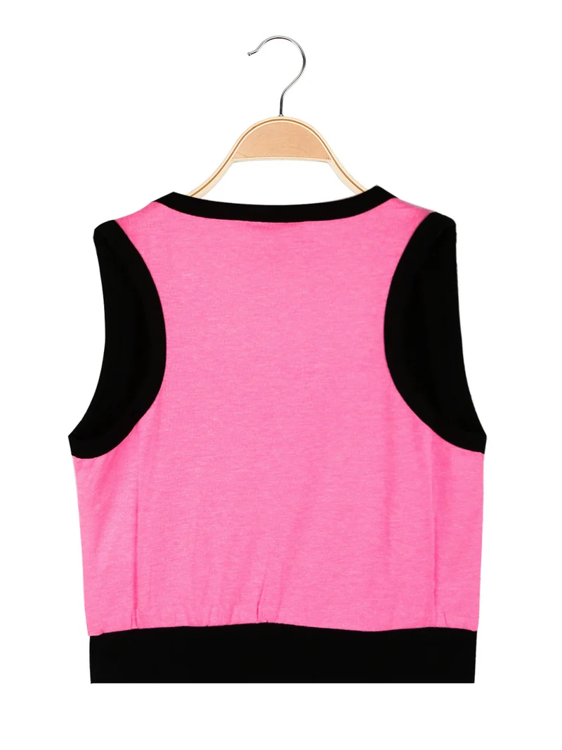 Top cropped da ragazza - rosa