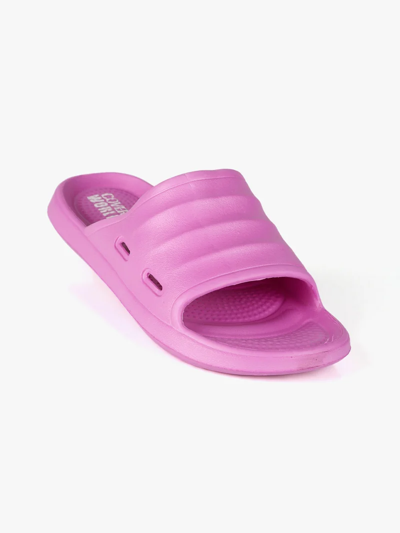 Ciabatte donna in gomma - rosa