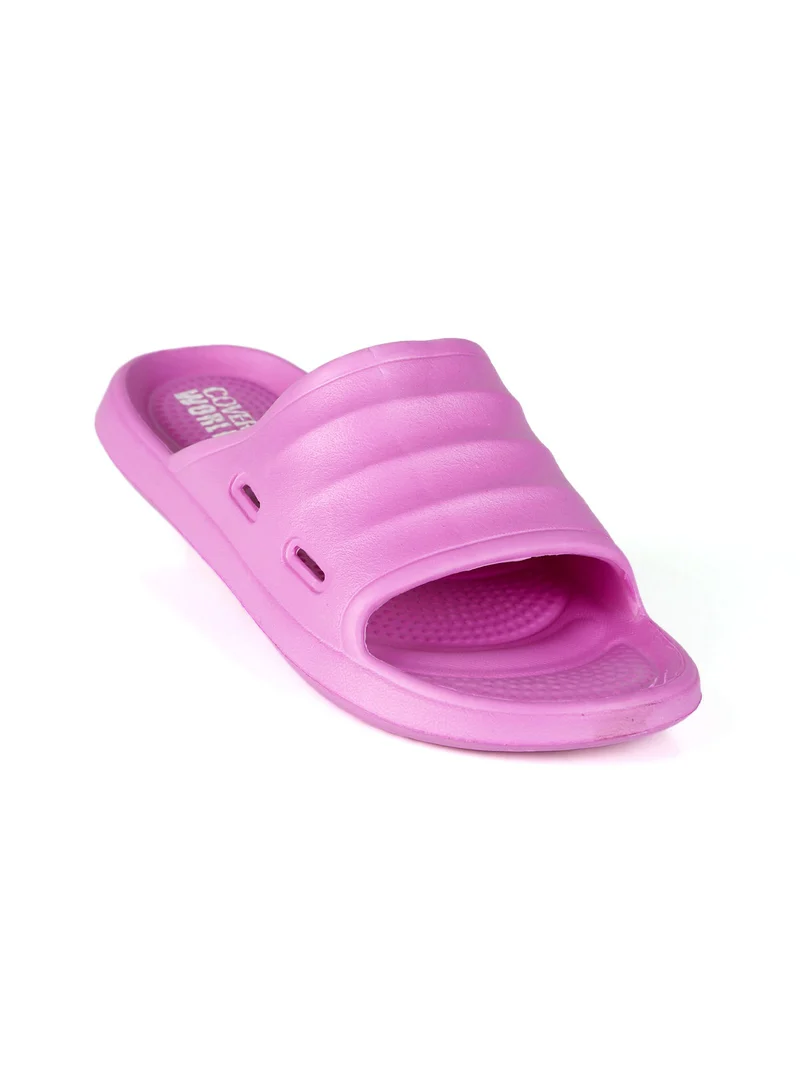 Ciabatte donna in gomma - rosa