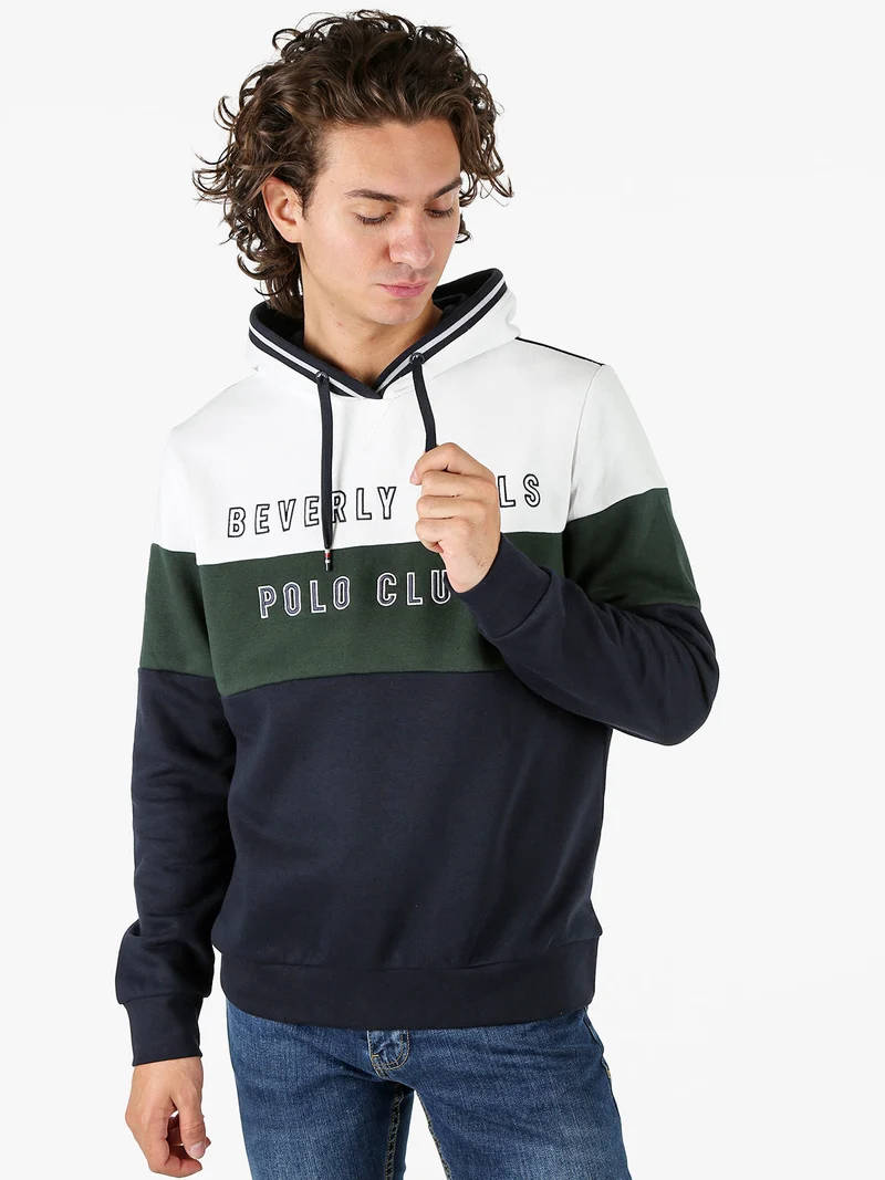 Felpa da uomo con cappuccio - blu scuro