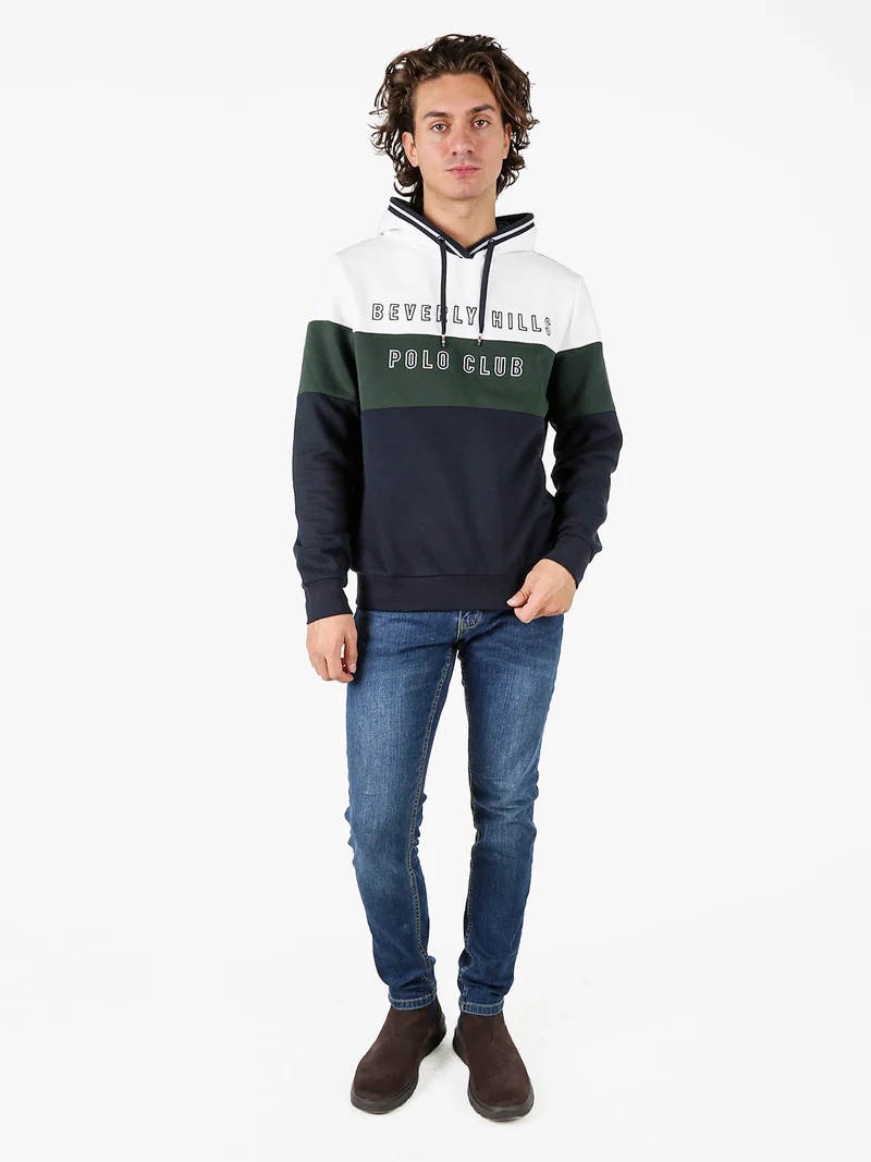 Felpa da uomo con cappuccio - blu scuro
