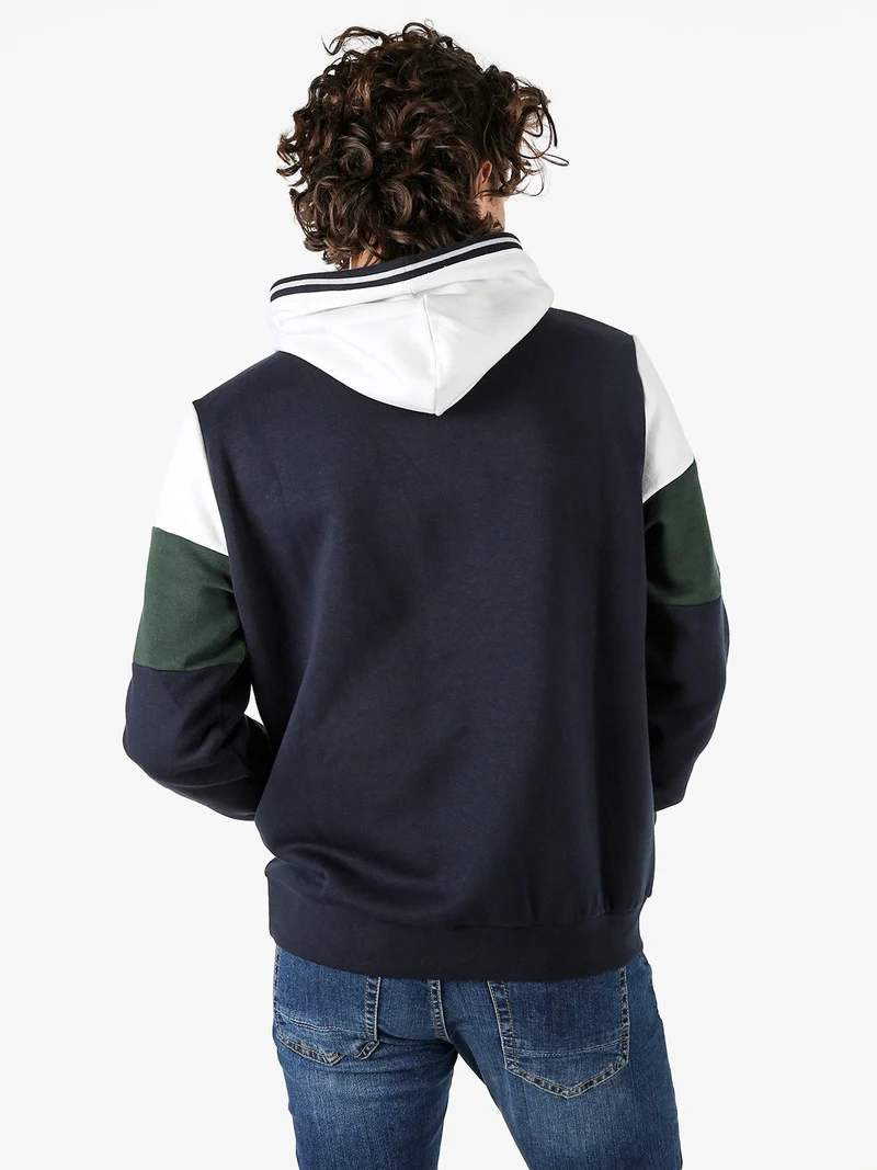Felpa da uomo con cappuccio - blu scuro