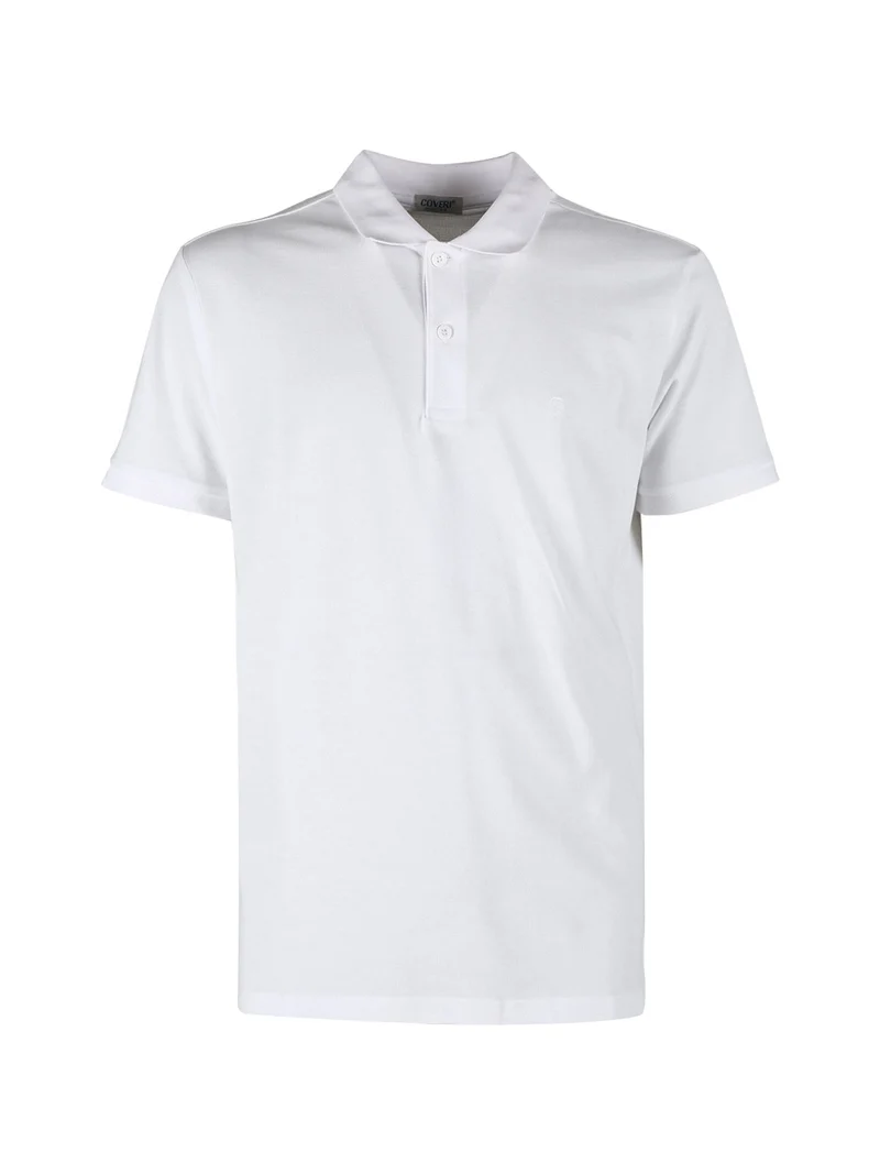 Polo da uomo in cotone a maniche corte - bianco