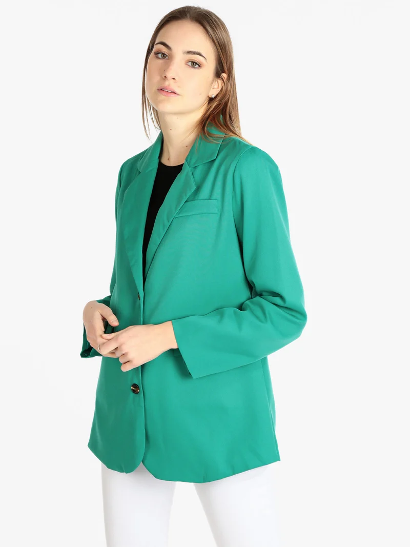 Blazer donna con bottoni - verde