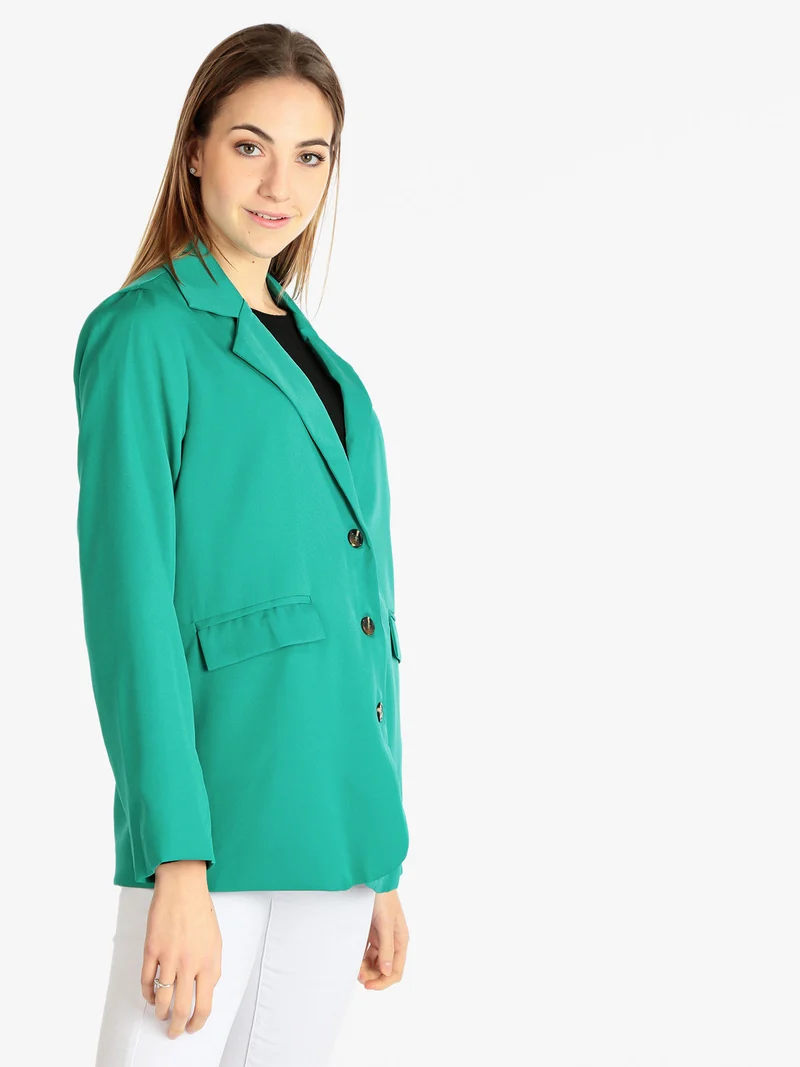 Blazer donna con bottoni - verde