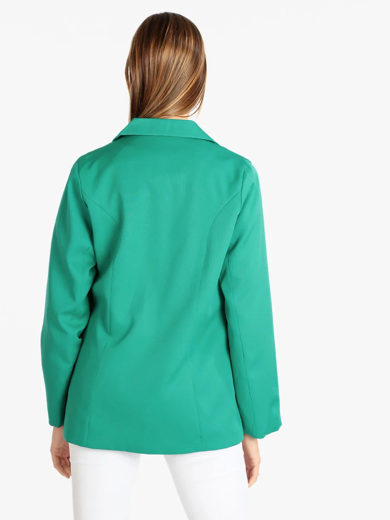 Blazer donna con bottoni - verde