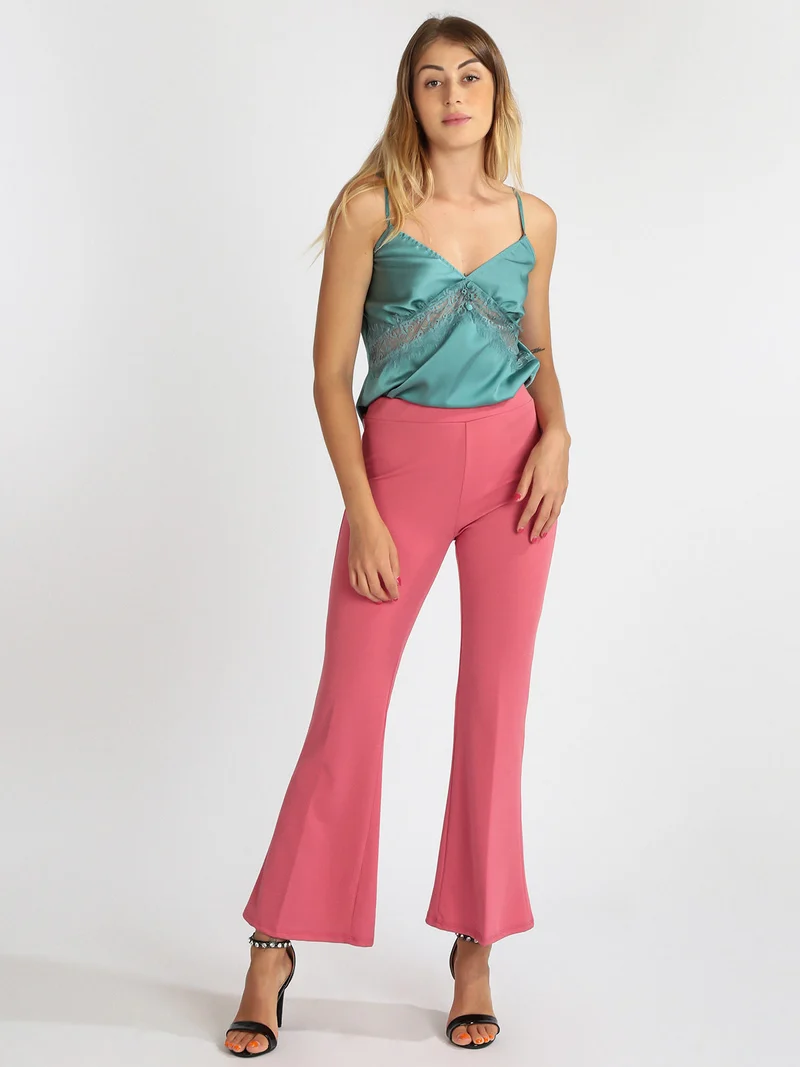 Top donna effetto raso - verde chiaro
