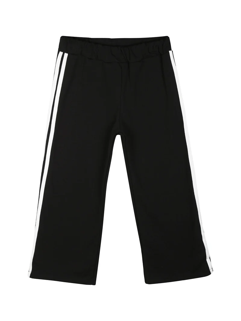 Completo tuta 2 pezzi da bambina con cappuccio e zip intera - nero
