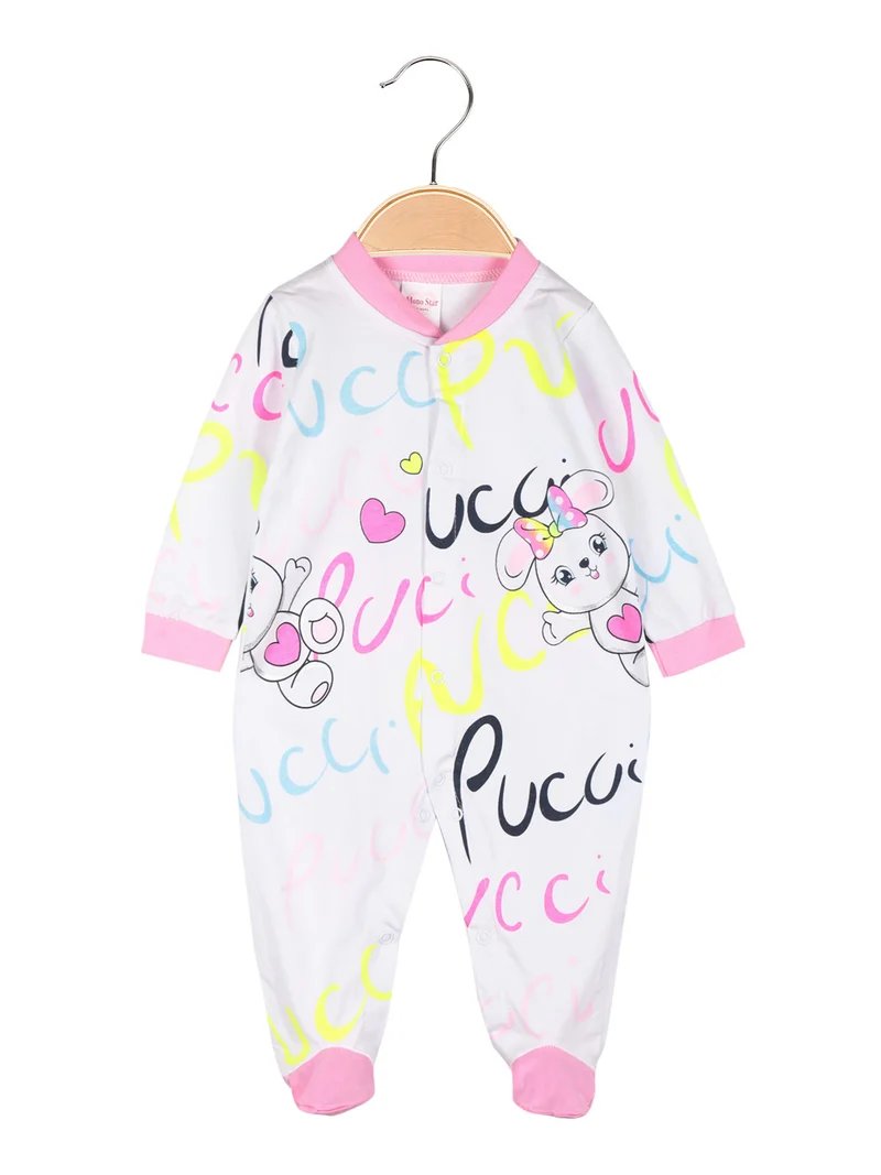 Tutina da neonata in cotone - bianco