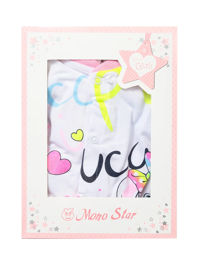 Tutina da neonata in cotone - bianco