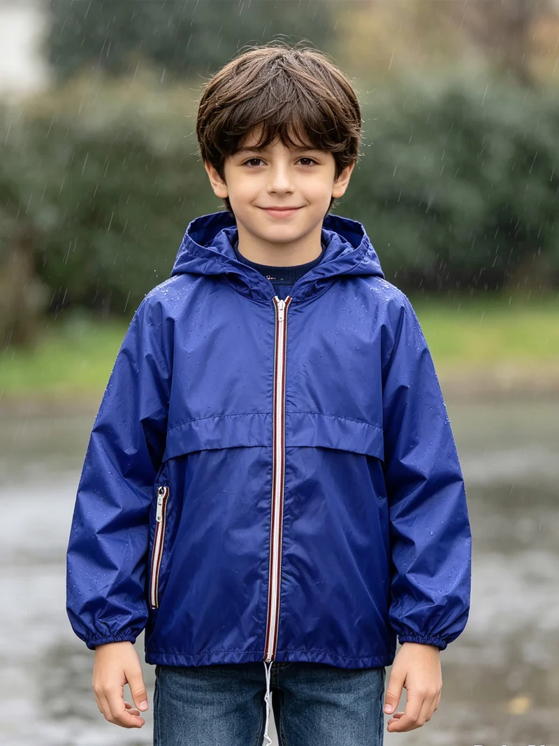 Giacca antivento bambino - blu