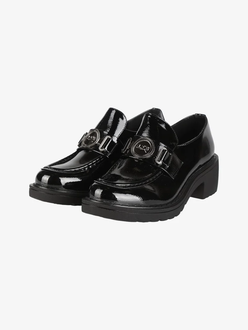Mocassini donna in vernice - nero