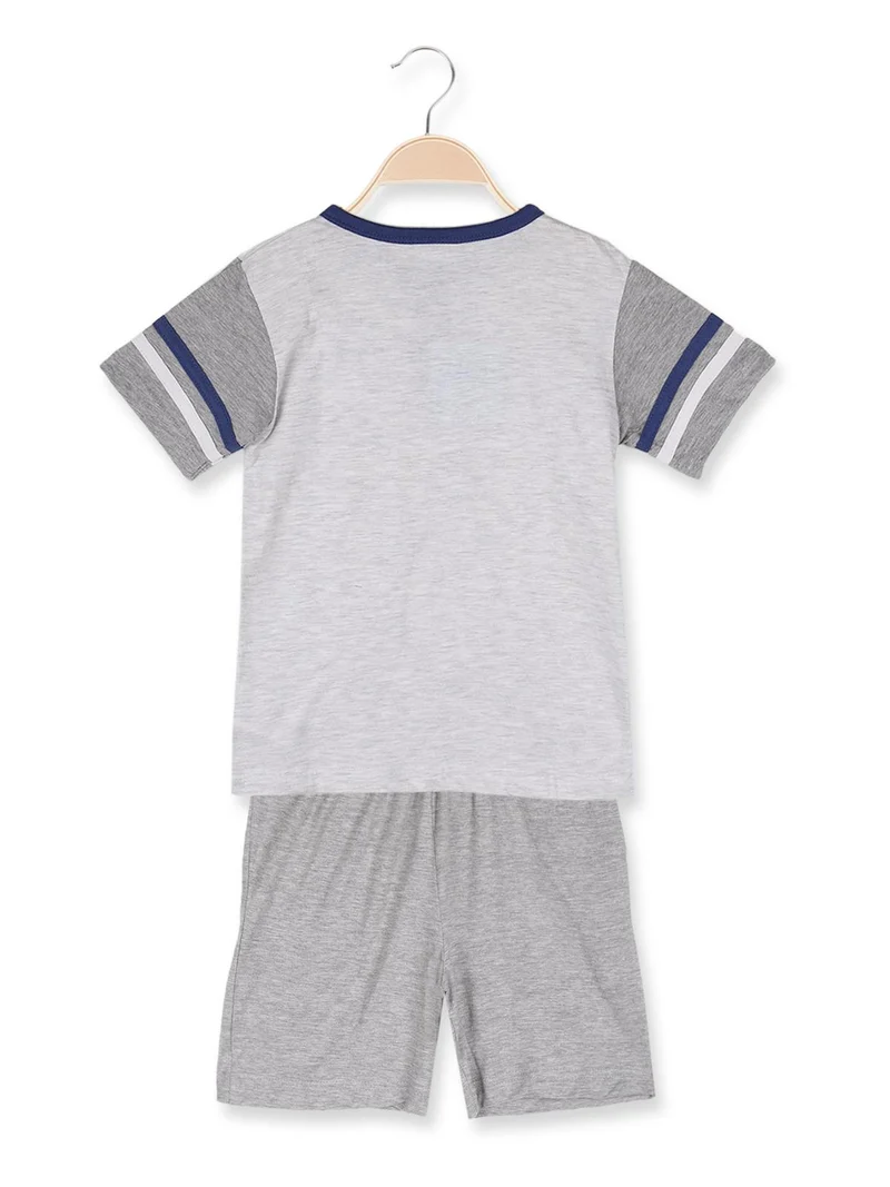 Pigiama corto in cotone - grigio