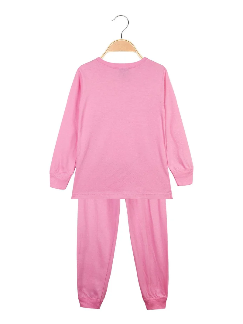 Pigiama lungo bambina Anna E Elsa - rosa