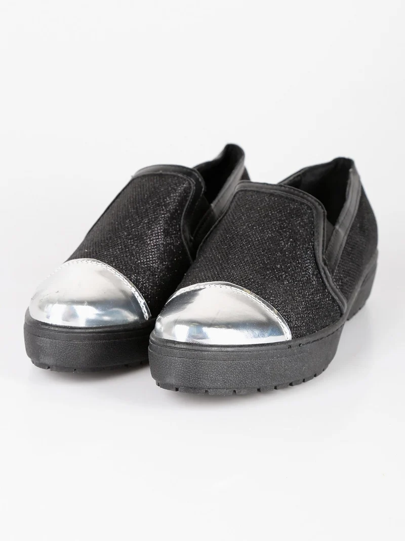 Sneakers basse senza lacci - nero