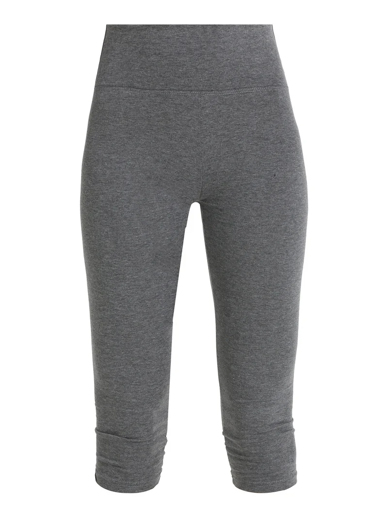 Leggings capri pancia piatta donna - grigio scuro
