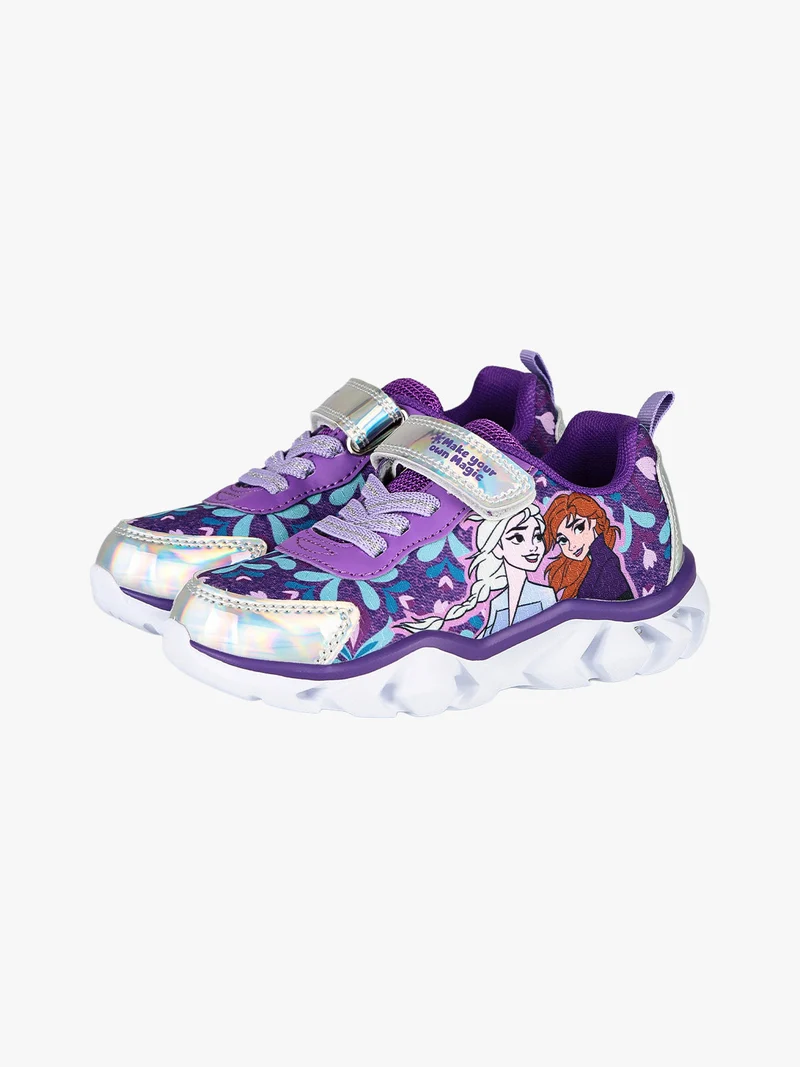 Sneakers da bambina sportive con strappo e luci - multicolore