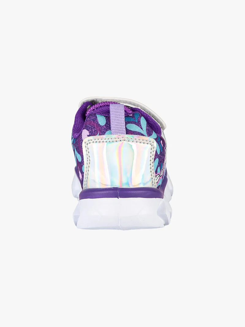Sneakers da bambina sportive con strappo e luci - multicolore